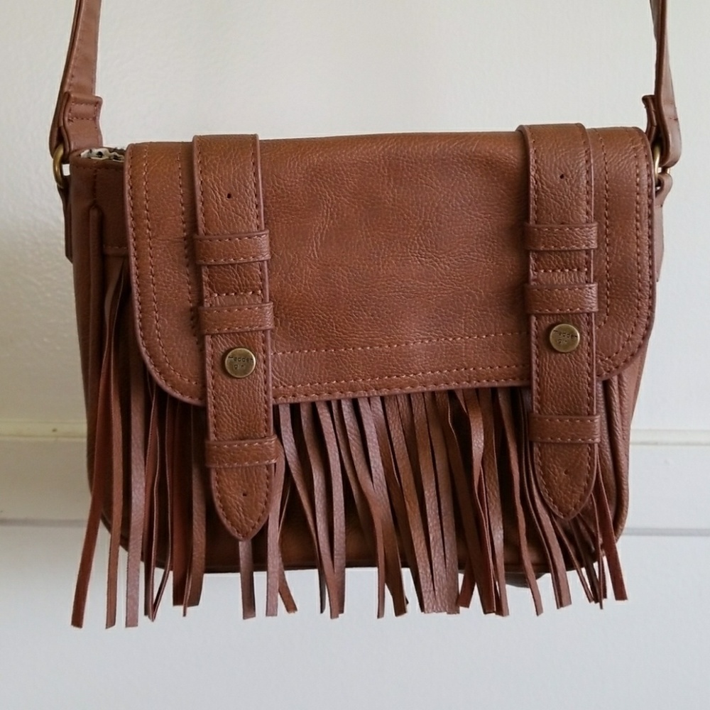 Madden girl brown fringe purse